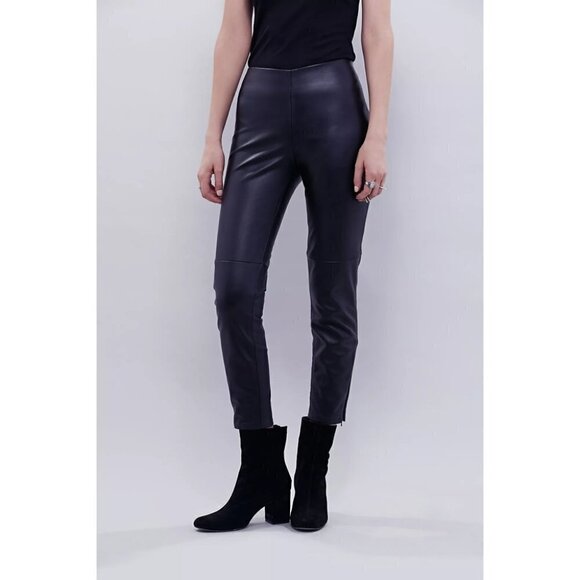 FREE People | Lana Vegan Leather Legging in Black - Picture 12 of 13